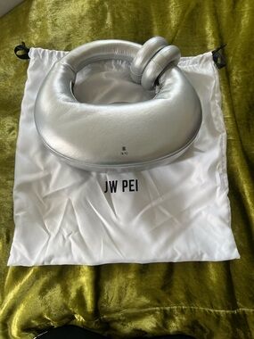 JW PEI Silver Knotted Top Handle Mini Bag